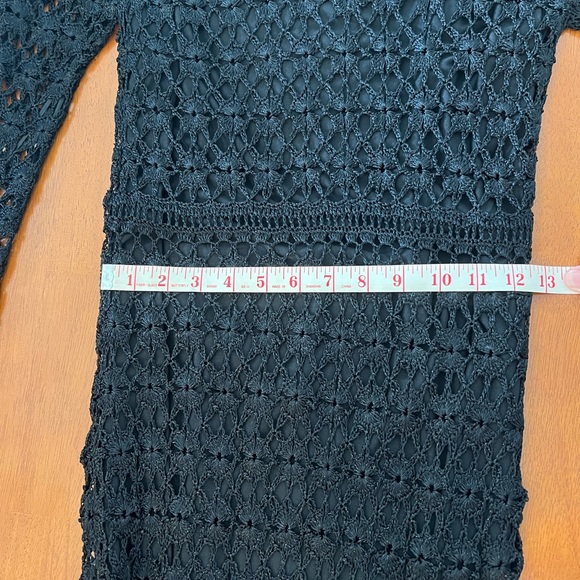 INC black crochet dress with metallic threading, L - Picture 4 of 6